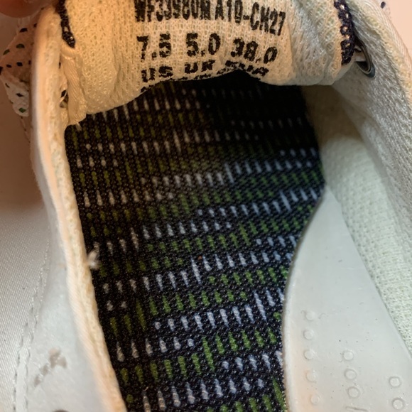 Keds White Nautical White Shoes Size 7.5 worn on bottom Used - Picture 5 of 5